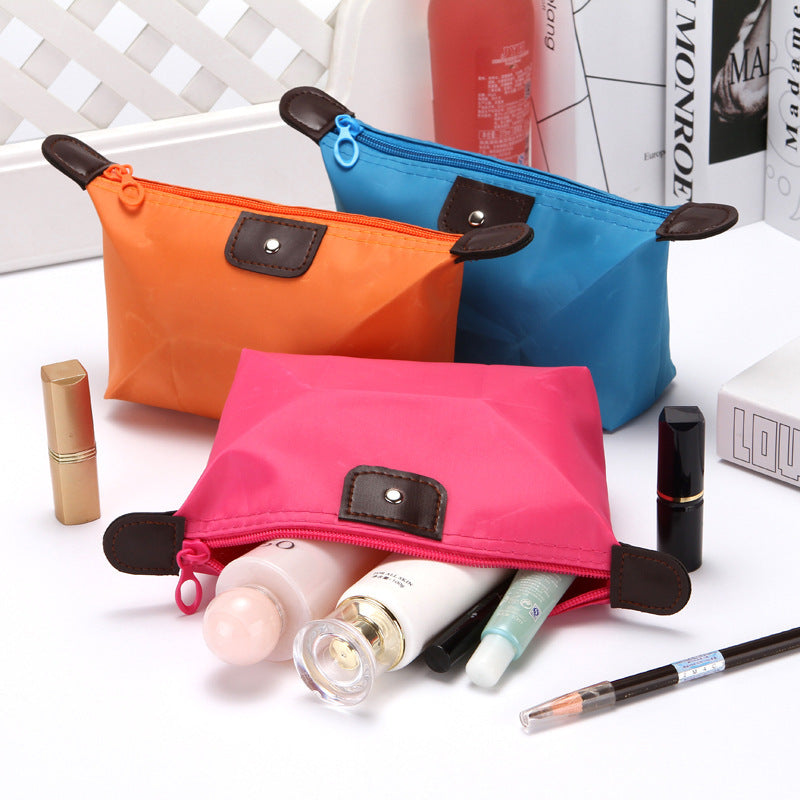 Color Multifunctional Portable Nylon Dumplings Waterproof Cosmetic Bags