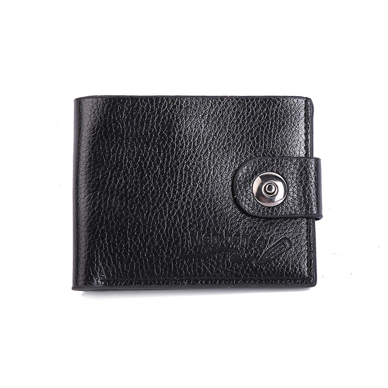 Men's Short Leather Magnetic Snap Creative Gift Purses