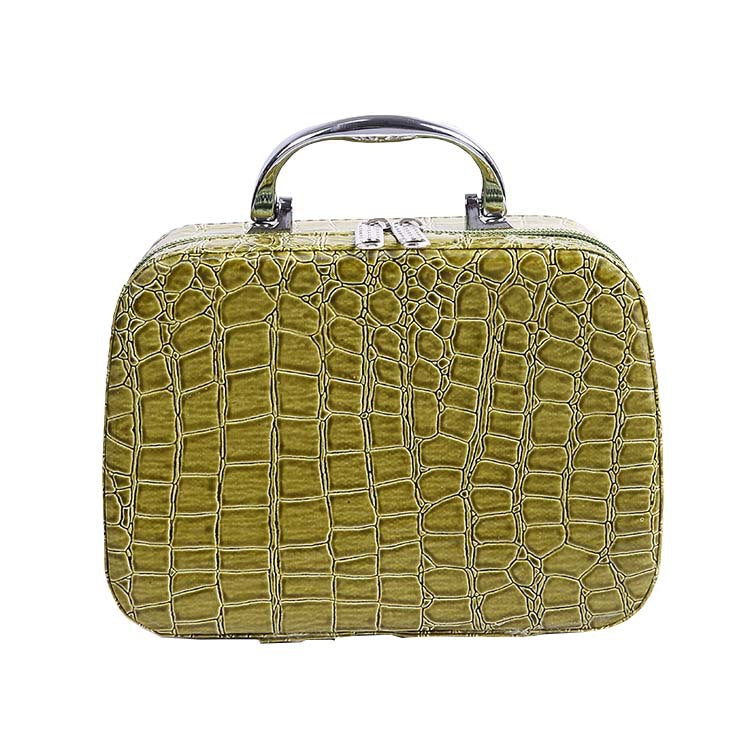 Women's Stone Pattern With Mirror Portable Storage Cosmetic Bags