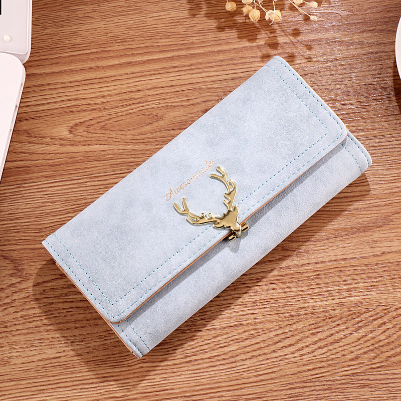 Long Female Korean Cute Trendy Personality Deer Ladies Wallets