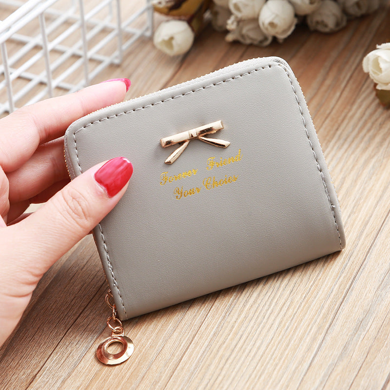 Korean Style Fashion Small Bow Mini Ladies Wallets