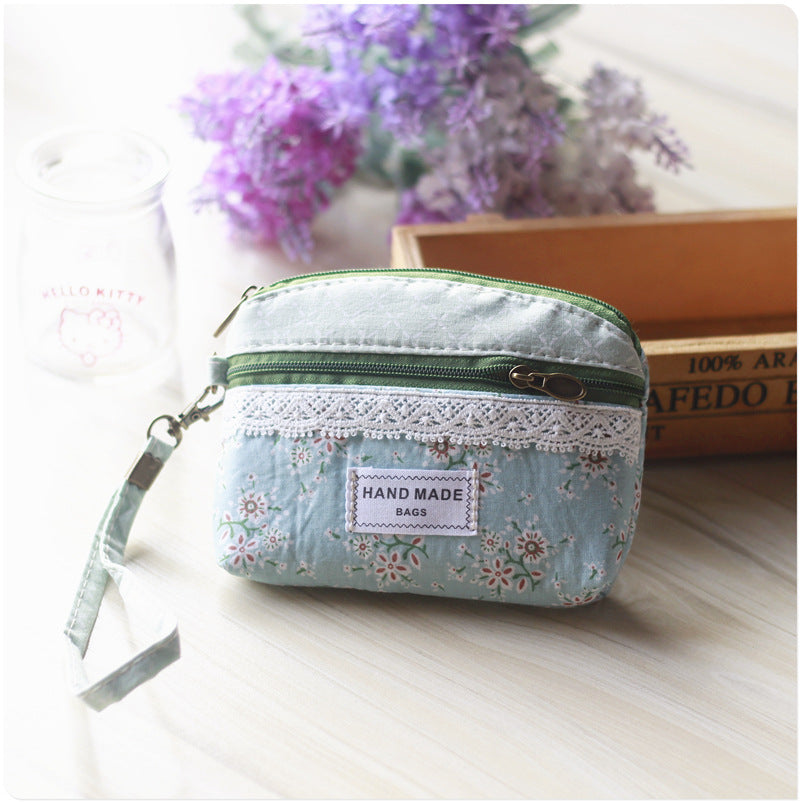 Women's Shopkeeper Dandelion Double Pull Hand Carrying Fabric Coin Purses