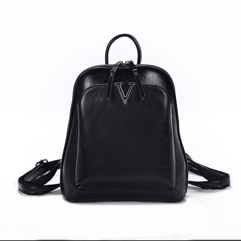 Women's Leather Fashion Classic Multifunctional College Style Backpacks