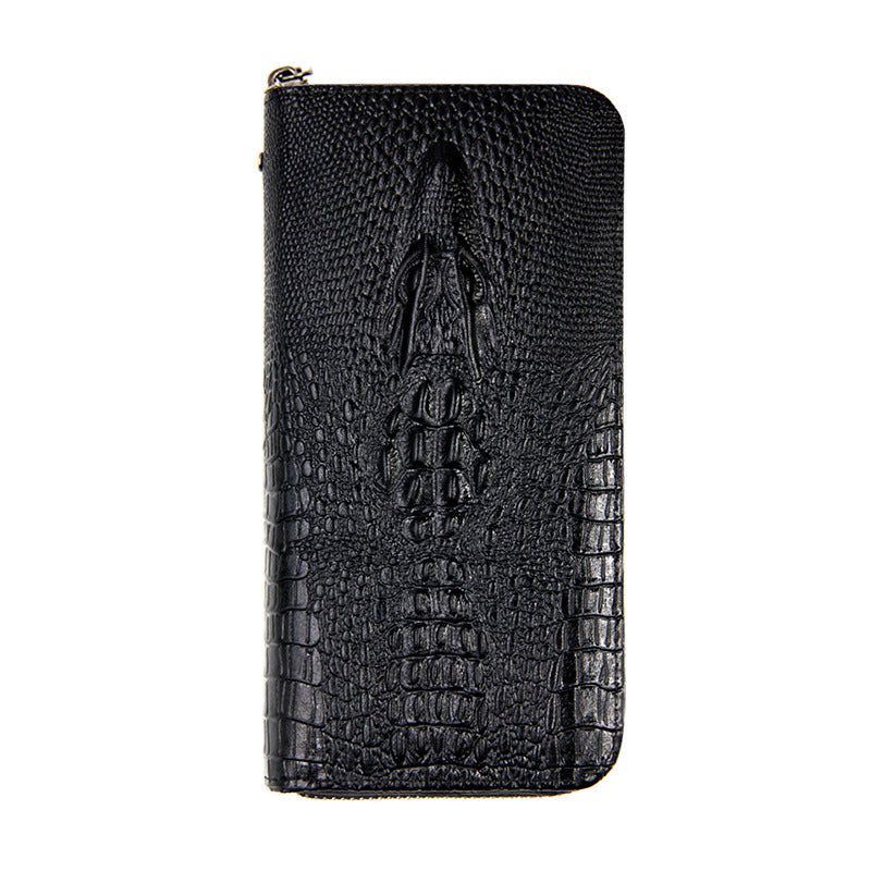 Pochette pour hommes affaires mode motif Crocodile grands portefeuilles pour hommes