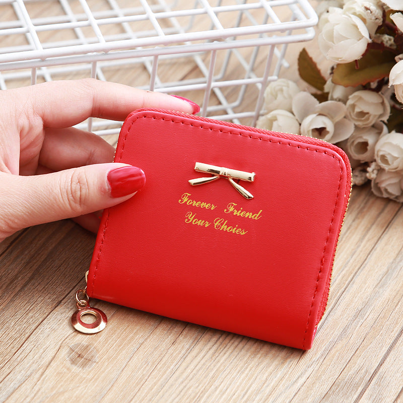 Korean Style Fashion Small Bow Mini Ladies Wallets