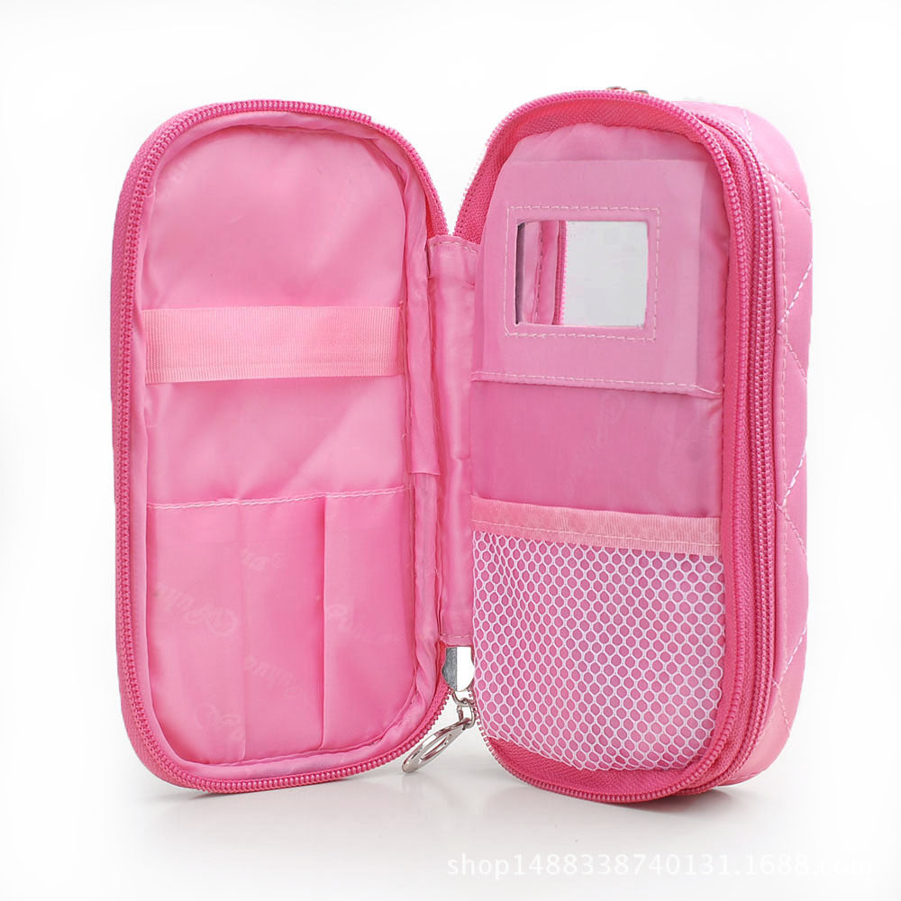 Korean Nylon Waterproof Geometric Rhombus Makeup Bags