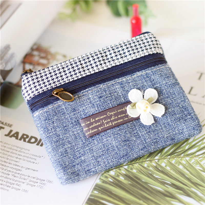 Women's Shopkeeper Dandelion Double Pull Hand Carrying Fabric Coin Purses