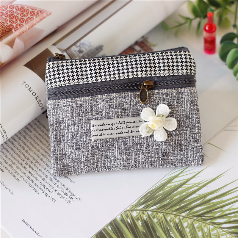 Women's Shopkeeper Dandelion Double Pull Hand Carrying Fabric Coin Purses