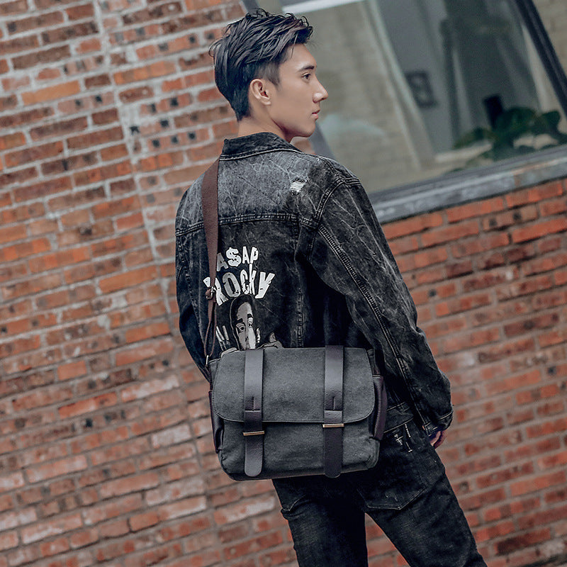 Men's Canvas For Fashion Trendy Korean Leisure Travel Bags