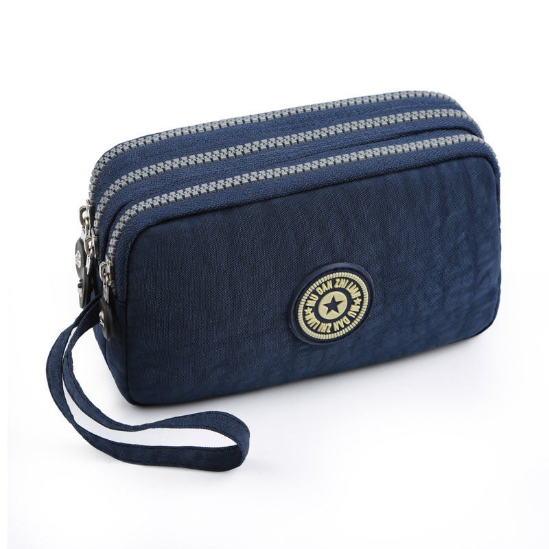 Women's Washed Denim Zipper Mobile Hand Portable Phone Bags