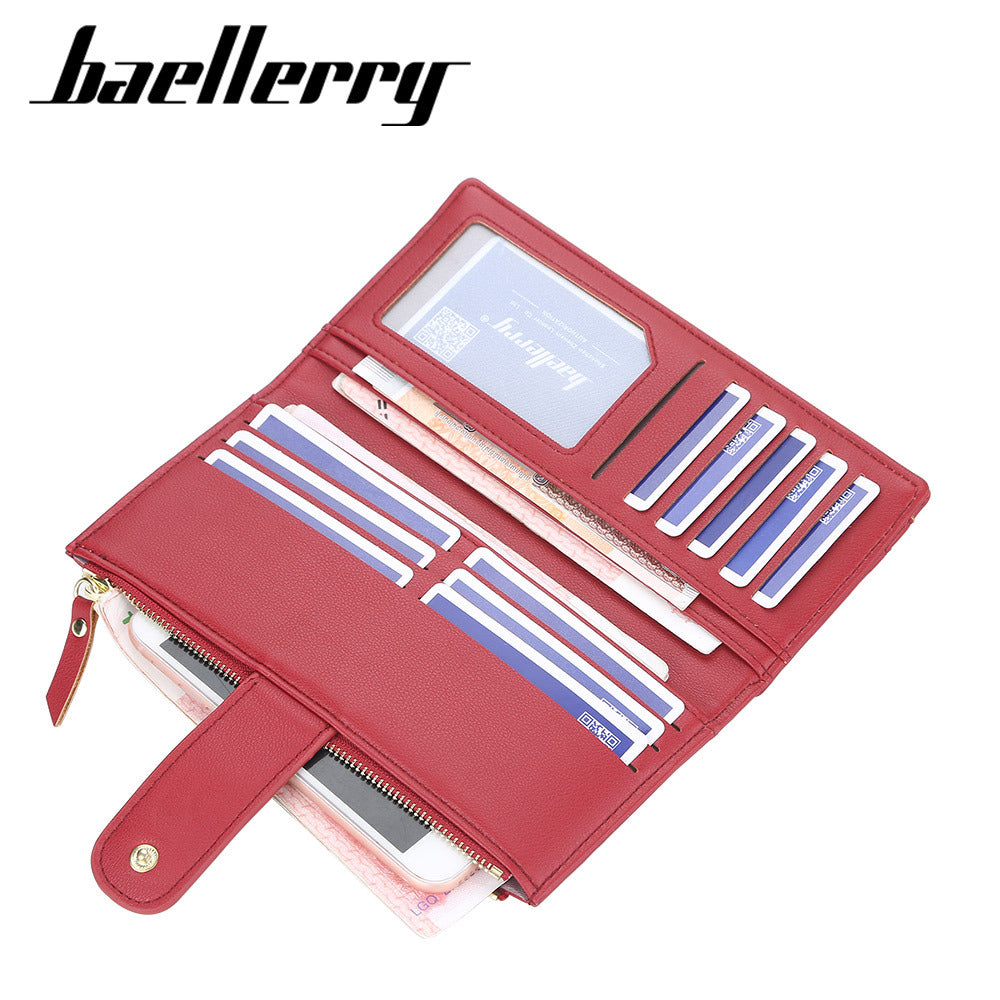 Women's Rhombus Multiple Slots Long Mobile Stylish Ladies Wallets