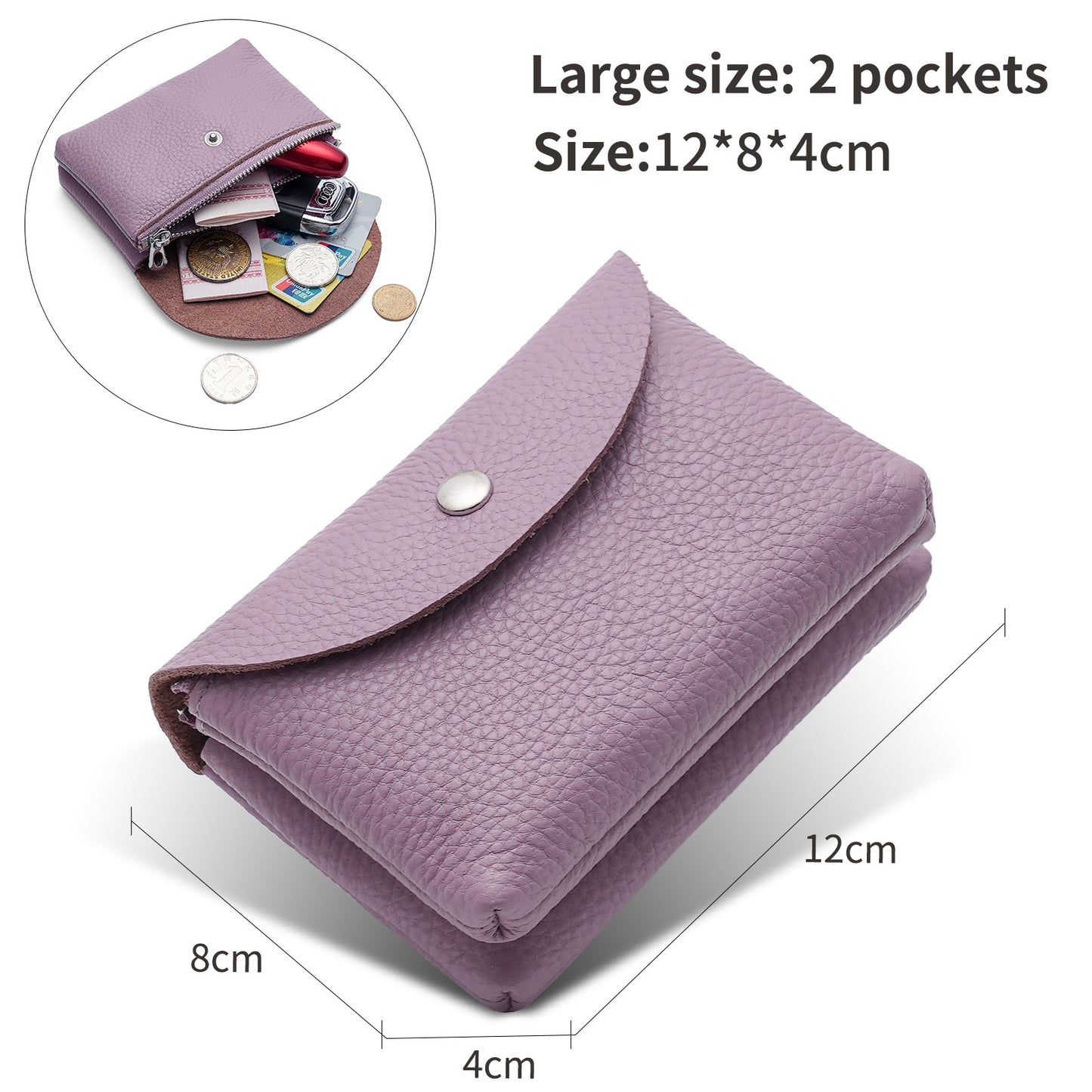 Women's Soft First Layer Cowhide Small Simple Coin Purses