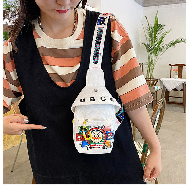 Children's Graceful Good-looking Canvas Cartoon Small Shoulder Bags