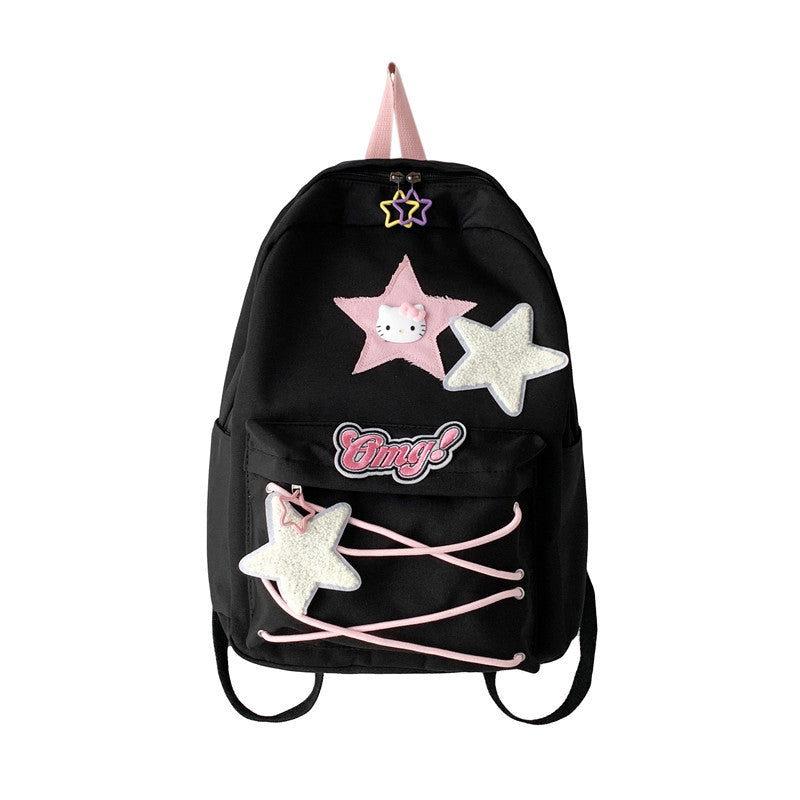 Cool Female Korean Large Capacity Cute Middle School Students' Schoolbags