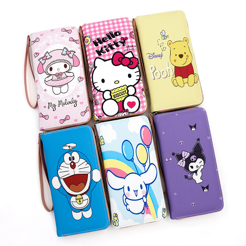 Trendy Classic Mini Cartoon Long Carry-on Ladies Wallets