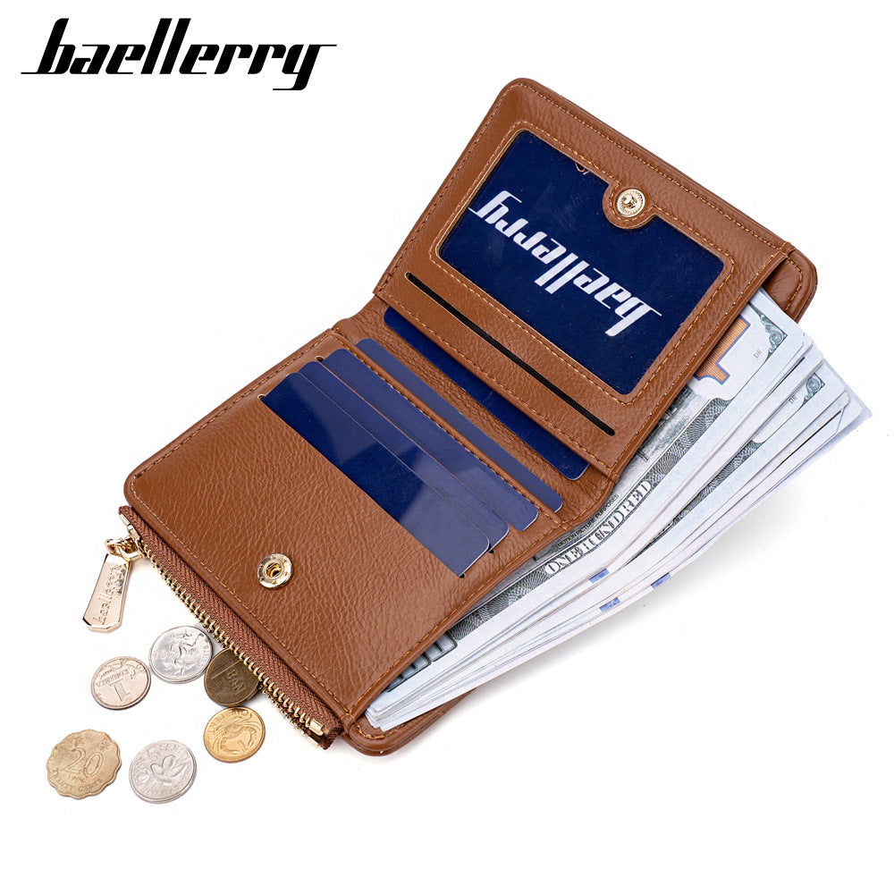 Women's Short Multiple Slots Korean Versatile Zipper Ladies Wallets