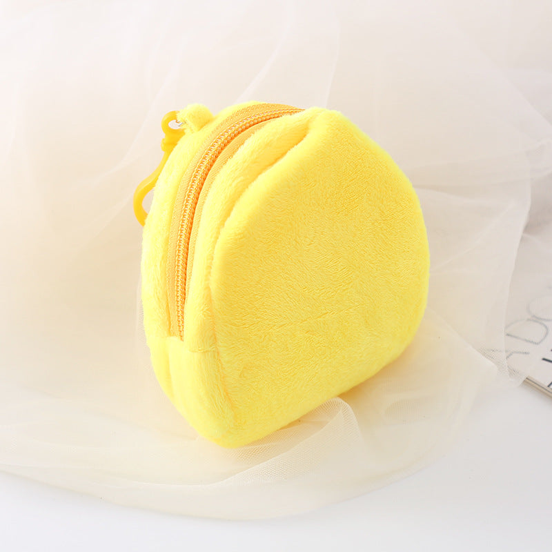 Candy Color Plush Small Solid Simple Coin Purses