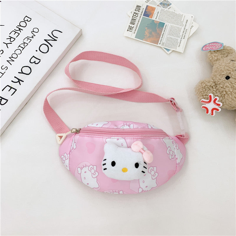 Children's Cartoon Cute Printed Slanted Boys Leisure Purses