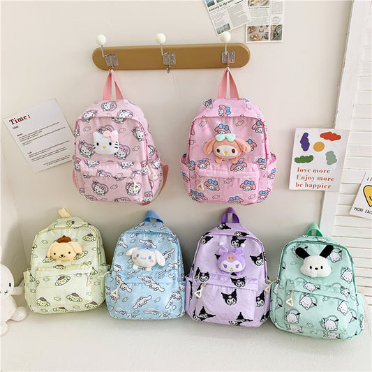 Children's Boys Cute Cartoon Large Class Portable Kindergarten School Bags