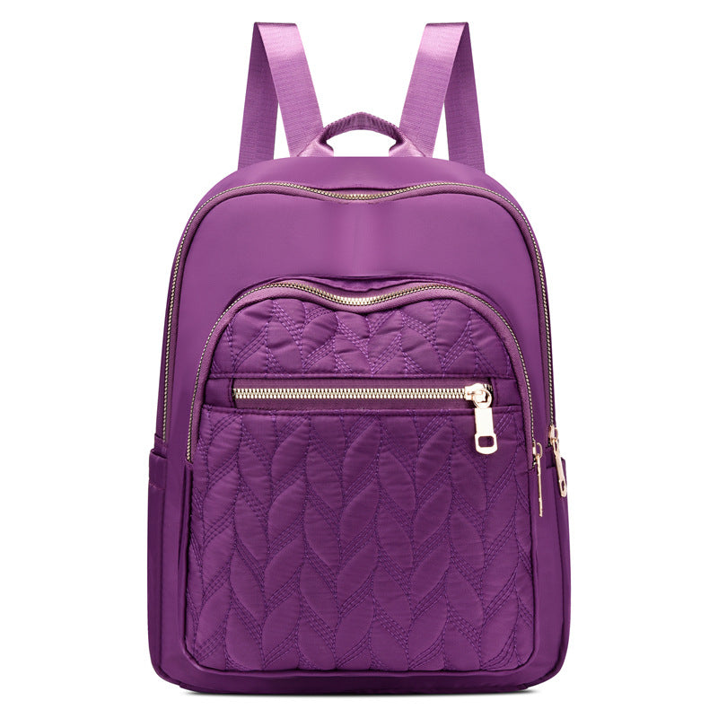 Women's Embroidery Thread Large Capacity Leisure Nylon Backpacks