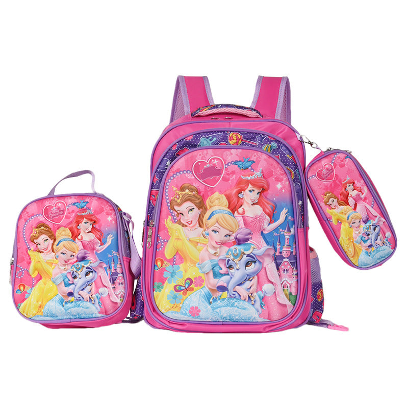 Children's Cartoon Detachable Six-wheel Three-piece Set Elementary School Students' Schoolbags