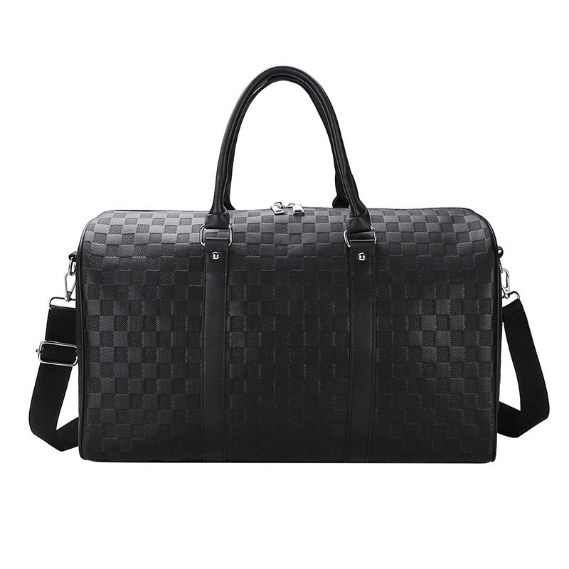 Fashion Plaid Embossed Short-distance Portable Large Travel Bags