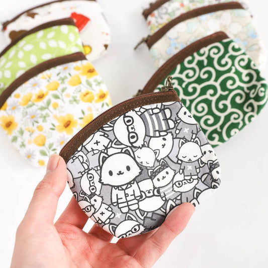 Mini Cute Cotton Print Thick Square Coin Purses