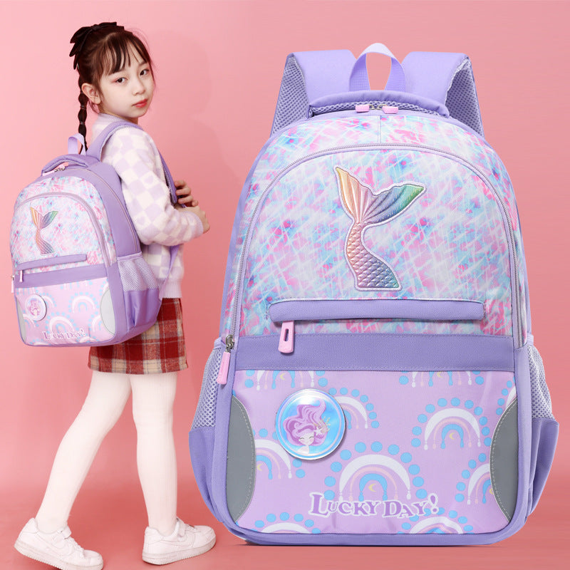 Grade Cartoon Large Capacity Burden Reduction Elementary School Students' Schoolbags