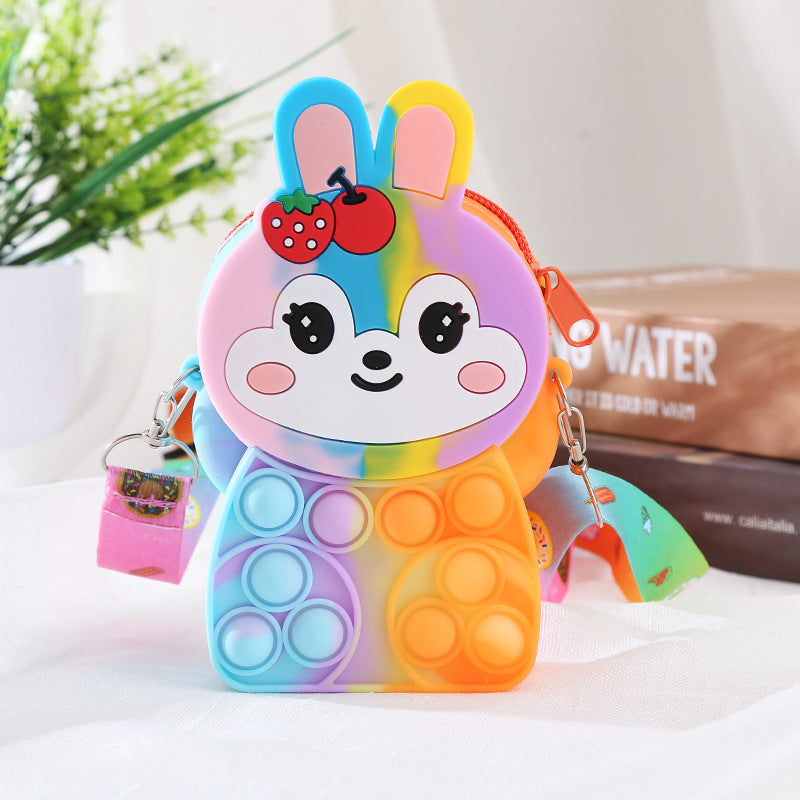 Children's Rabbit Silicone Candy Jelly Storage Hand Coin Purses