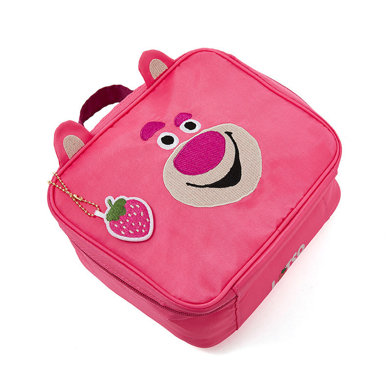 Strawberry Bear Three-eyed Alien Cute Portable Large Capacity Cosmetic Bags