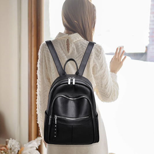 Women's Korean Fashionable Mummy Versatile Portable Soft Backpacks