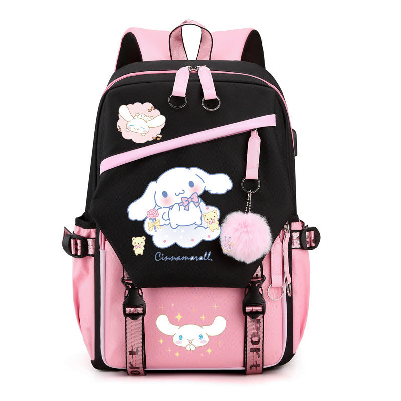 Melody Peripheral Female Cute Primary Junior High Backpacks