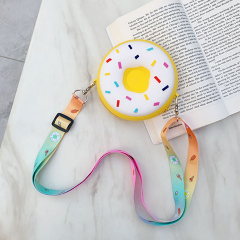 Children's Cute Small Donut Rainbow Silicone Coin Purses