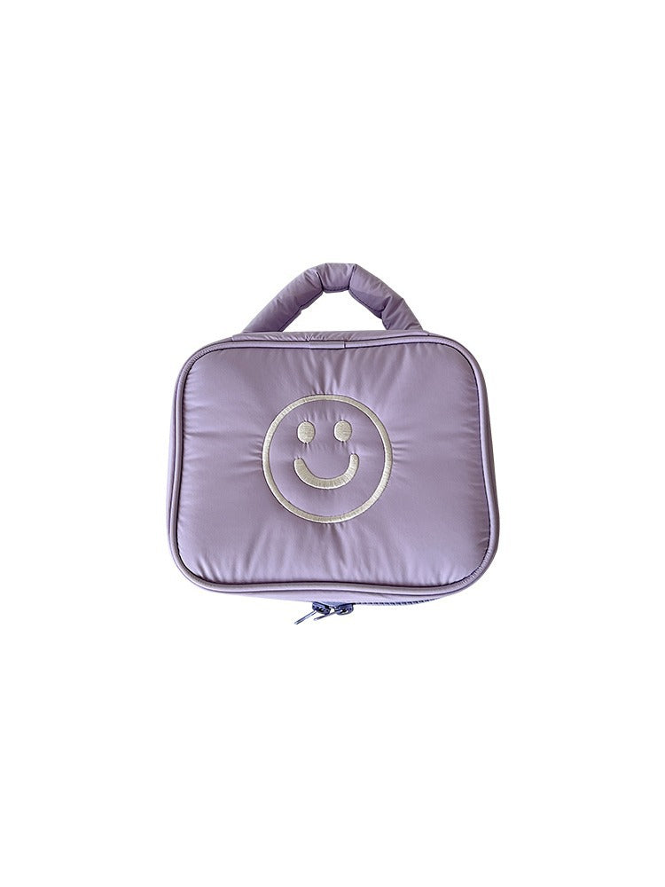 Korean Smiley Portable Female Large Capacity Cosmetic Bags