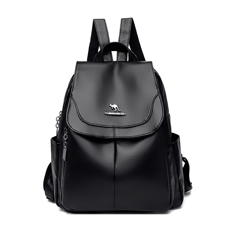 Women's Soft Leather Fashion Authentic Tactile Feel Backpacks