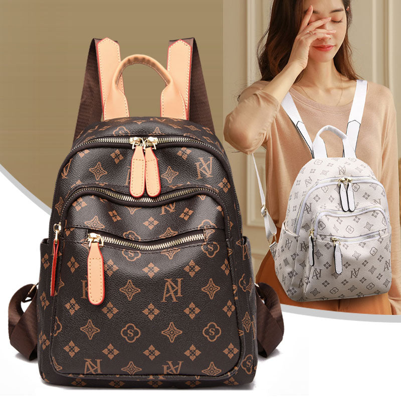 Women's Soft Leather Textured Korean Style Multifunctional Backpacks