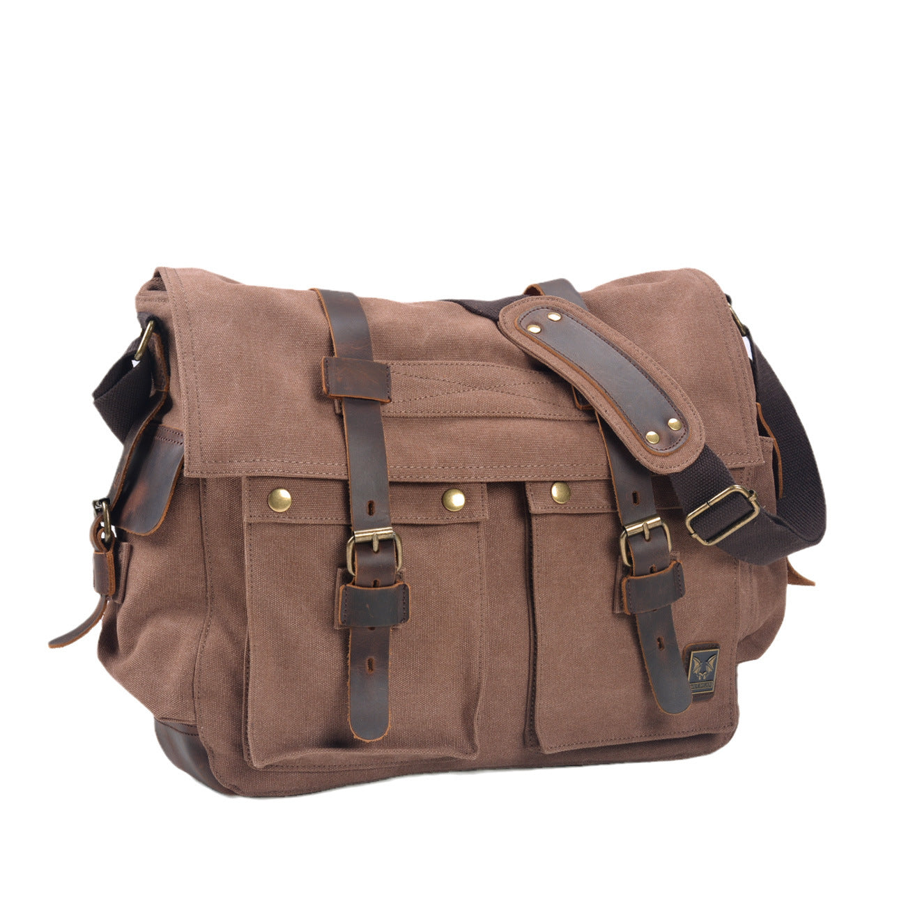 Men's Capacity For Retro Canvas Crazy Horse Men's Shoulder Bags