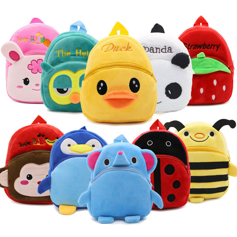 Children's Customized Printing Cartoon Plush Toy Children's Backpacks