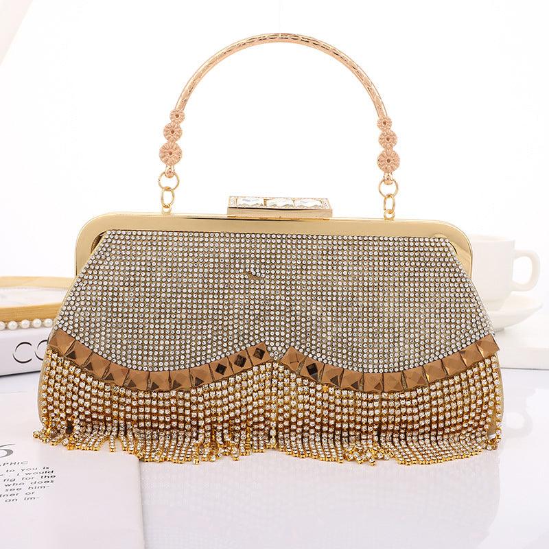 Women's Tassel Portable Dinner Graceful Geometric Banquet Evening Bags