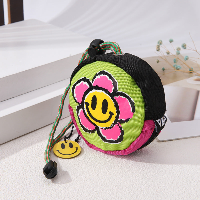 Smiley Face Storage Mini écouteur Halter Porte-monnaie