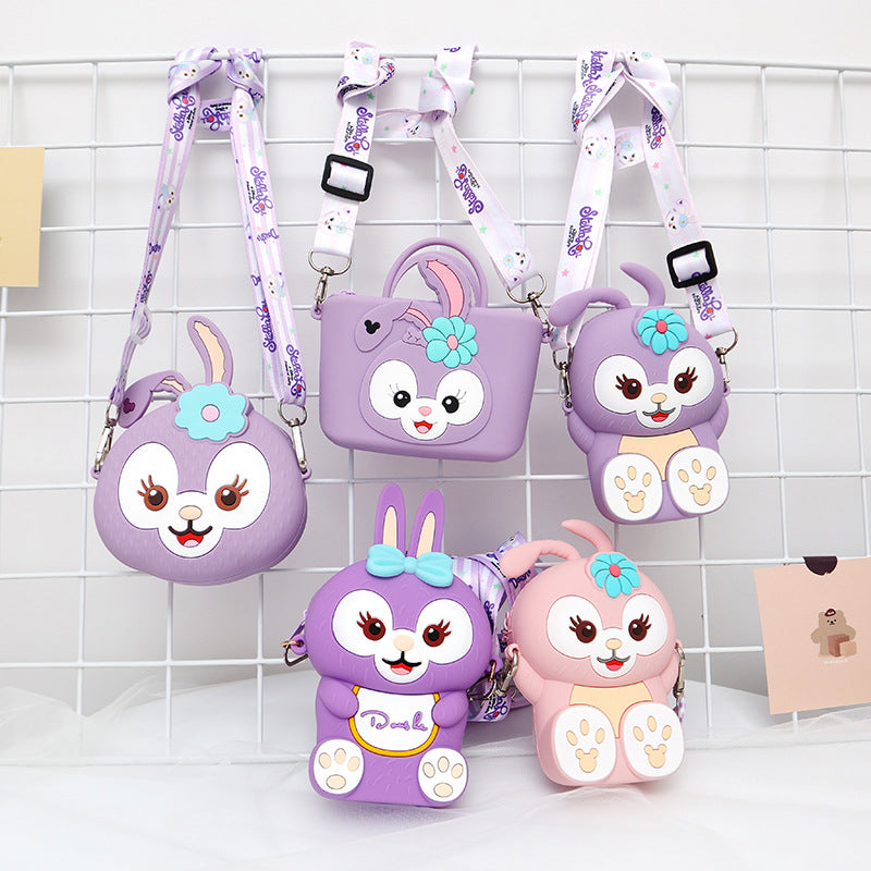 Children's Beautiful Silicone Small Cute Cartoon Children's Shoulder Bags