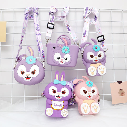 Beaux sacs à bandoulière en Silicone pour enfants, petits sacs à bandoulière mignons de dessin animé pour enfants