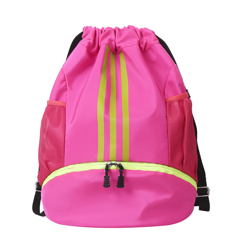 Men's Drawstring Leisure Fitness Storage Waterproof Fabric Sports Backpacks