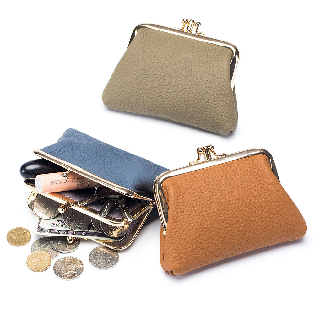 Mini Small First Layer Cowhide Storage Coin Purses