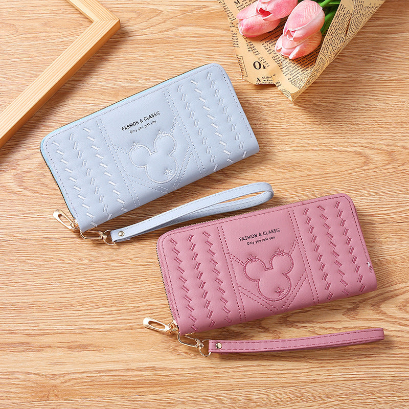 Women's Korean Long Multifunctional Mobile Clip Ladies Wallets