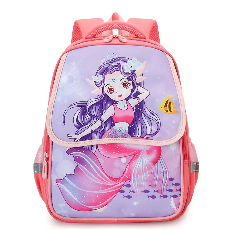 Children's Boys Cute Cartoon Mermaid Princess Grade Bags