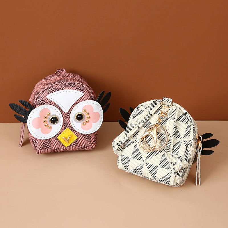 New Glamorous Versatile Cool Owl Headset Coin Purses