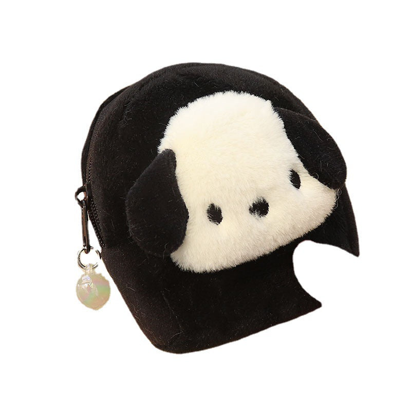 Cute Solid Color Dog Fashion Earphone Coin Purses