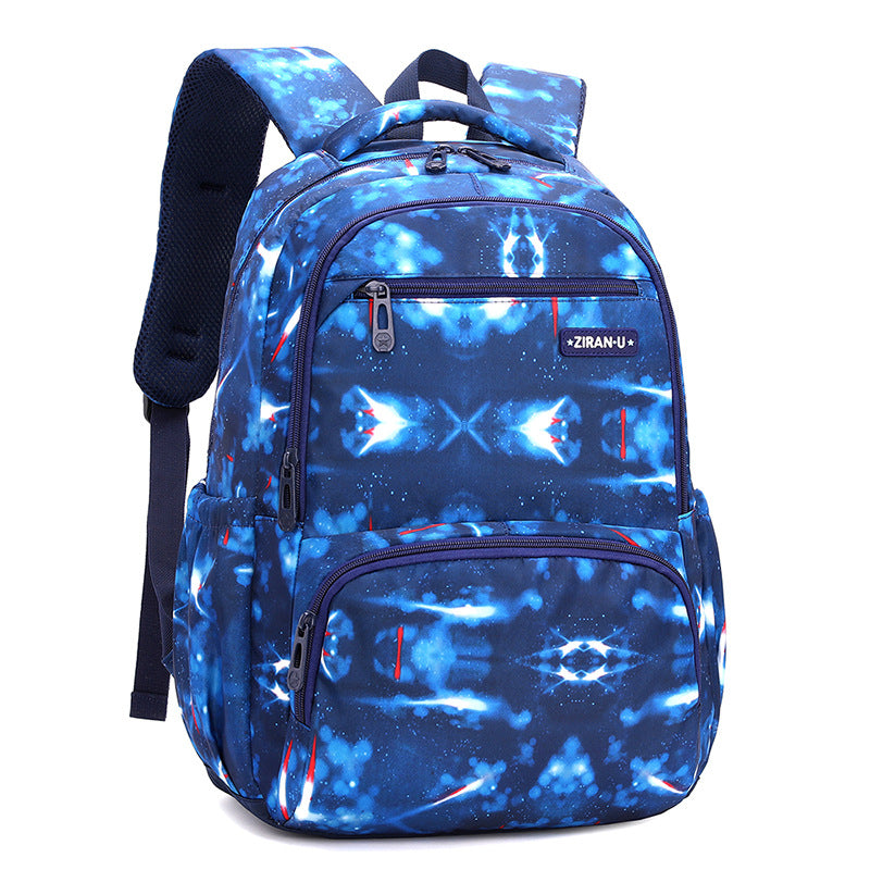 Natural Fish Fashion Boys Grade Printing Backpacks