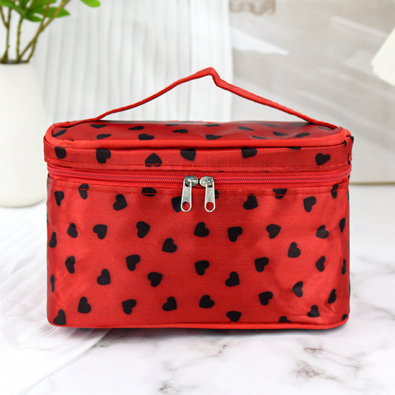 Women's Polka Dot With Mirror Printing Portable Cosmetic Bags